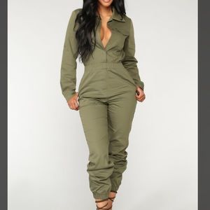Fashion Nova Aviator Babe jumpsuit